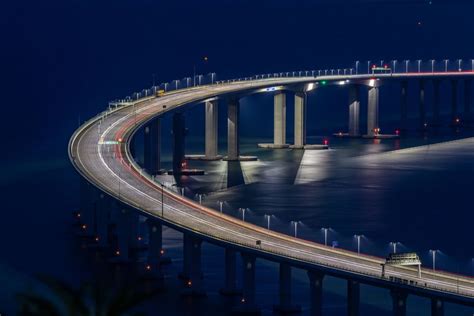 Hong Kong-Zhuhai-Macao Bridge at Night | Smithsonian Photo Contest | Smithsonian Magazine