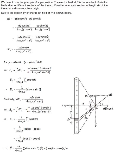 what is the electric field of an infinite striaght wire at its ...