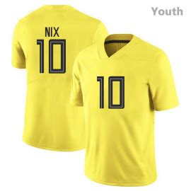 Youth 10 Bo Nix Green Oregon Jersey