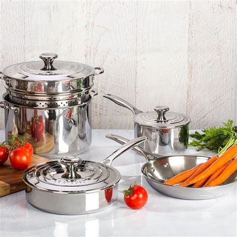 Le Creuset 13-Piece Stainless Steel Set | Le creuset, Cookware set, Stainless steel