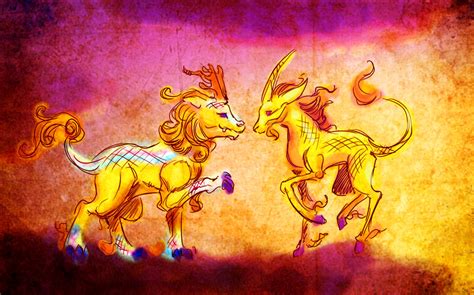 Qilin meeting Kirin by LightFantasticTGC on DeviantArt