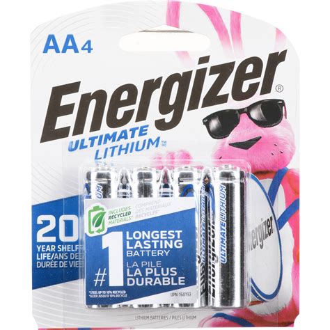 Energizer Ultimate Lithium AA Batteries 57-EULAA4D B&H Photo