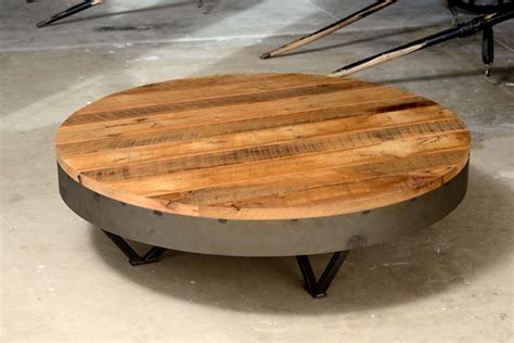 Custom Reclaimed Barn Wood Coffee Table 36" Round - 48" Round by Ron Corl Design Ltd ...