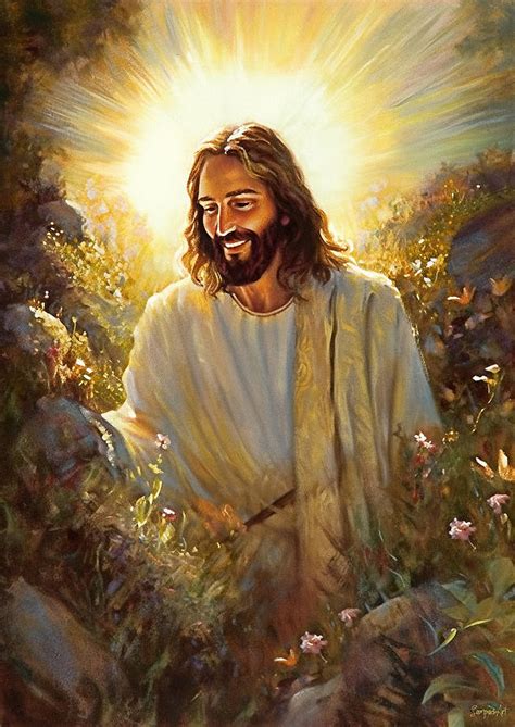 Jesus Christ - Joyful day #5 Digital Art by SampadArt Gallery - Fine Art America