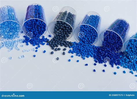 Different Blue Plastic Resins Stock Image - Image of mass, grained: 258897575