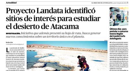 Proyecto Landata identificó sitios de interés para estudiar el desierto de Atacama - Landata