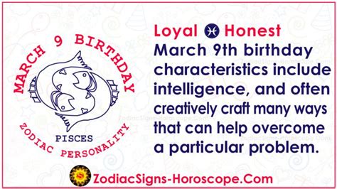 March 9 Zodiac (Pisces) Horoscope Birthday Personality and Lucky Things | ZSH