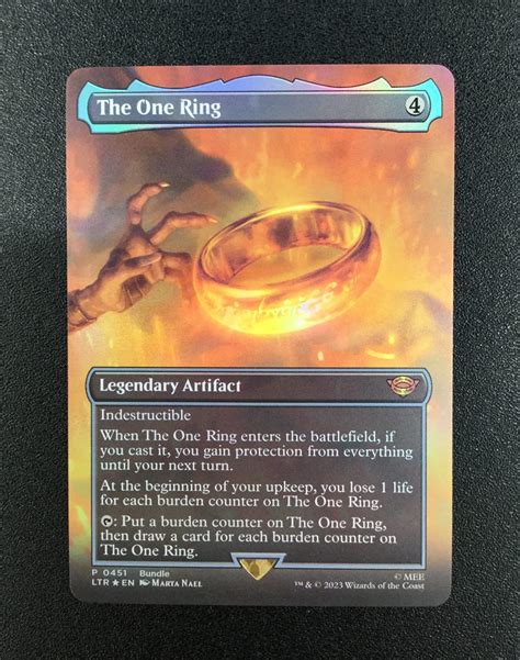 The One Ring (FOIL Borderless) - MTG Proxy: The Lord of the Rings: Tales of Middle-earth - Proxy ...