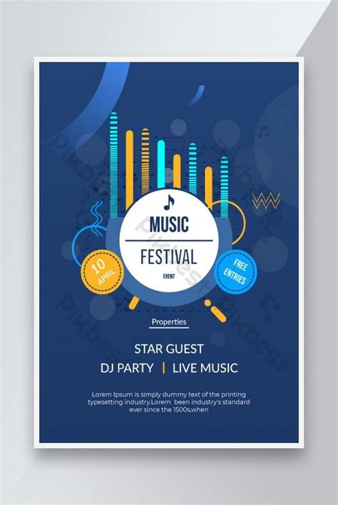 Music festival flyer design template | AI Free Download - Pikbest