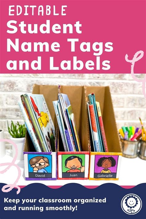 Editable Student Name Tags and Labels | Mini Student Name Tags ...