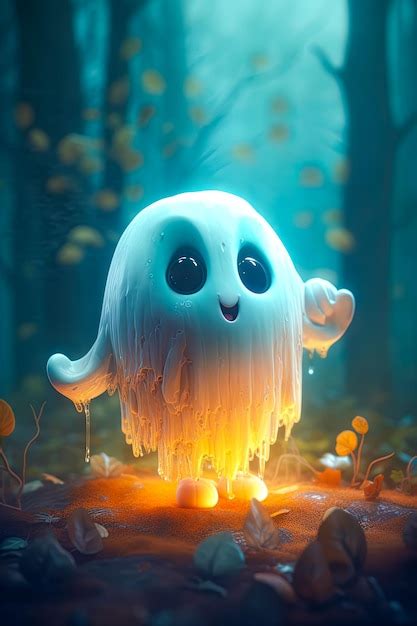 Premium AI Image | Illustration of fairy cute fanny ghost Halloween concept