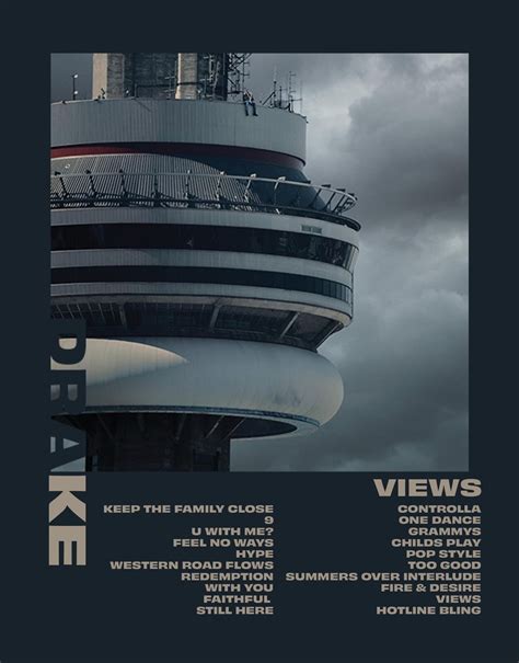 Views - Drake Album Poster – Poster | Canvas Wall Art Print - John Sneaker