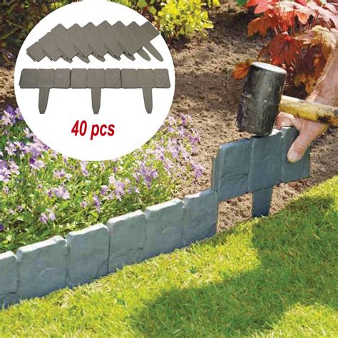 Free 2-day shipping. Buy Garden Border Edging Stones Set of 40 Stones Stone Effect Cobbled ...