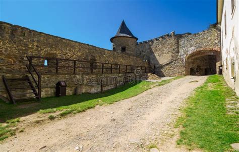 Inner Courtyard of Old Medieval Castle Stock Image - Image of entrance, fortress: 124078691