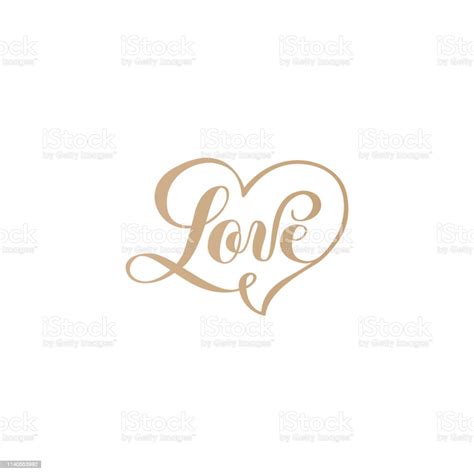 Love Lettering Modern Brush Calligraphy Handwritten Typography Modern Brush Calligraphy Isolated ...