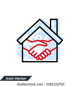 Handshake Home Icon Logo Vector Illustration Stock Vector (Royalty Free) 2186152765 | Shutterstock