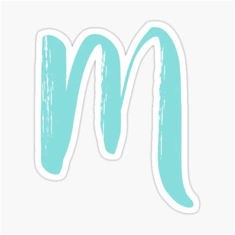 "Letter M - Blue" Sticker for Sale by mynameisliana | Redbubble