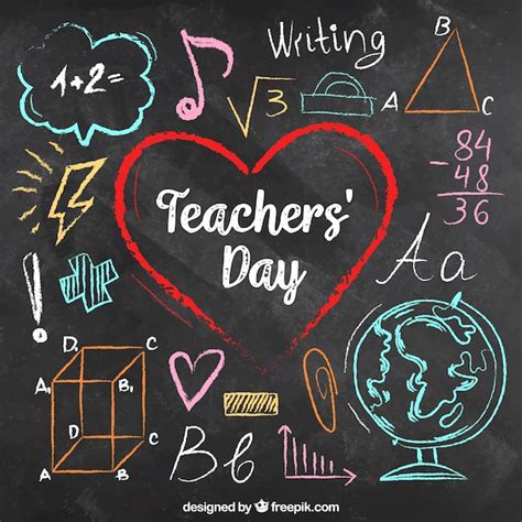 Teachers' day written on a chalk board in colourful chalks | Stock Images Page | Everypixel