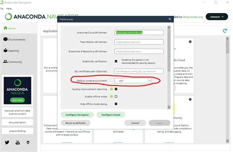 How to change default Anaconda python environment - Stack Overflow