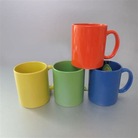 1 Dollar Store Items Glaze Color Ceramic Coffee Mug V Shape Solid Color ...