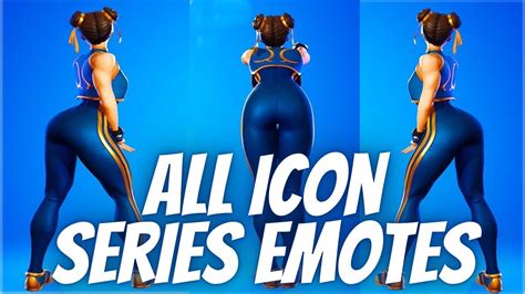 Chun-Li All Icon Series Emotes Showcase (Turn the Music Up Item Shop) Fortnite - YouTube