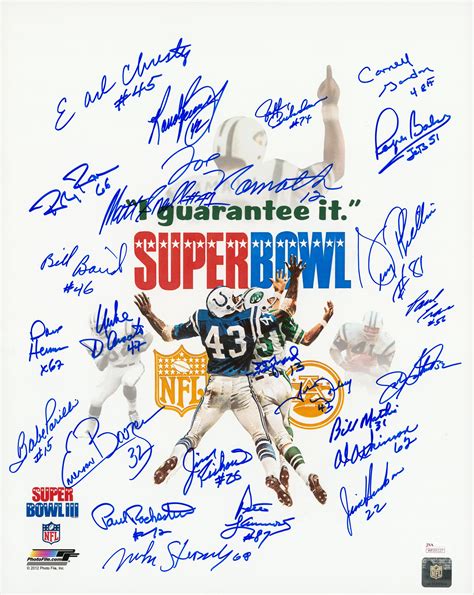 Lot Detail - 1969 New York Jets Team Signed 16x20 Super Bowl III ...