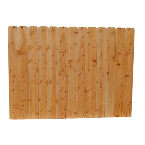 (Actual: 6-ft x 8-ft) Brown Cedar Privacy Fence Panel in the Metal ...