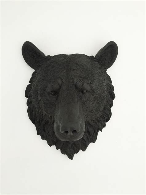 ANY COLOR or Faux BLACK Bear Head Wall Mount // Faux Taxidermy Wall ...