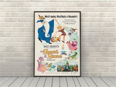 The Sword and the Stone Poster Disney Movie Poster Vintage - Etsy