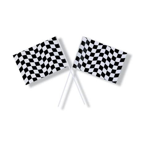 Black & White Check Plastic Flag | BIG W