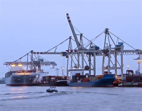 Port for cargo ships stock photo. Image of large, hamburg - 27092686