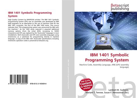 IBM 1401 Symbolic Programming System, 978-613-3-16569-4, 6133165693 ...