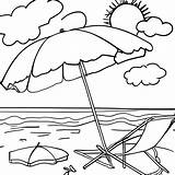 Beach Scene Coloring Page · Creative Fabrica sketch template