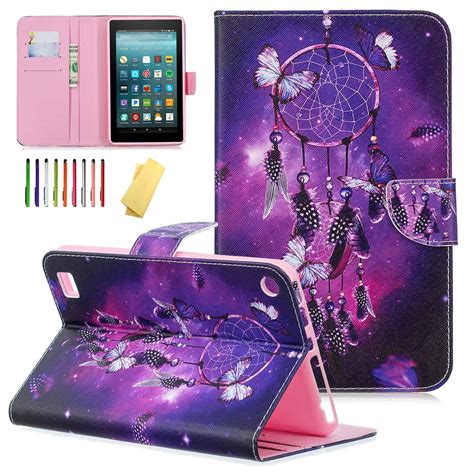 Kindle Fire 7 Kids Case, Allytech Slim PU Leather Folio Stand Case Covers with Card Slots for ...