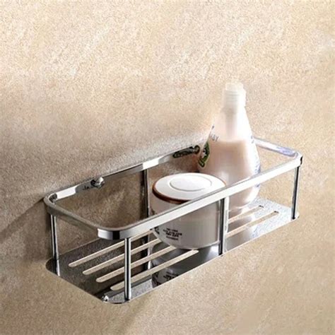 Wall Mounted 304 Stainless Steel Basket Shelves Storage Bathroom Shelf Bathroom Shelves SUS 304 ...