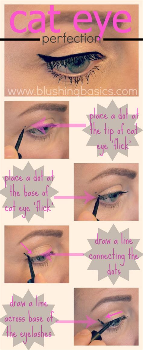 blushing basics: Step by Step Makeup Tutorial {cat eye}