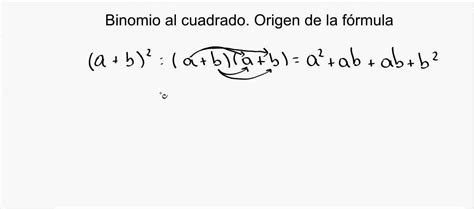 Binomio al cuadrado. Origen de la fórmula. Producto notable - YouTube