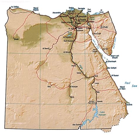 Map of Egypt by Phone Book of the World.com