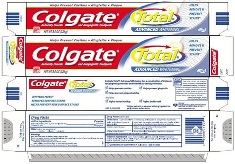 Colgate Total Advance Whitening (Colgate-Palmolive) Sodium Fluoride 1 ...