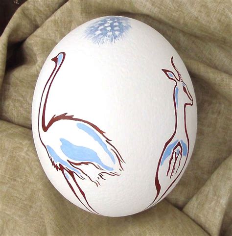 Ostrich Egg Art Rolls On - by Alison Nicholls