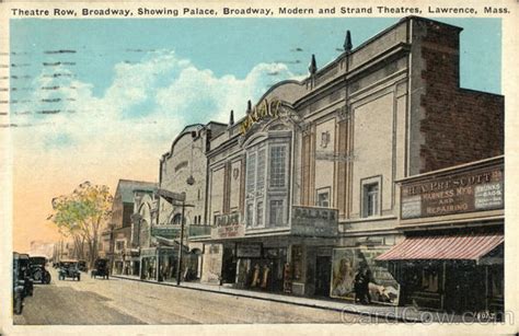 Theatre Row, Broadway Lawrence, MA Postcard