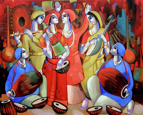 Folk Singer Painting by Sekhar Roy