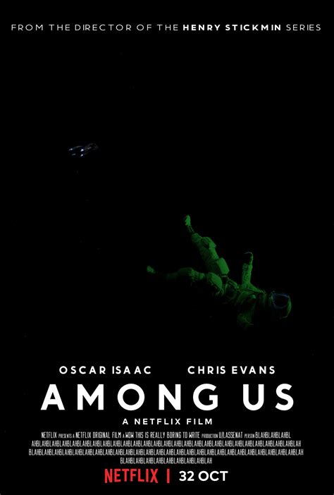 I made an Among Us movie poster, because why not. : AmongUs