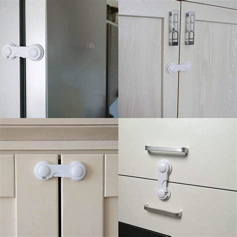 Child Safety Locks Baby Cupboard Lock 10 Pack Kids Cabinet Safety Locks ...