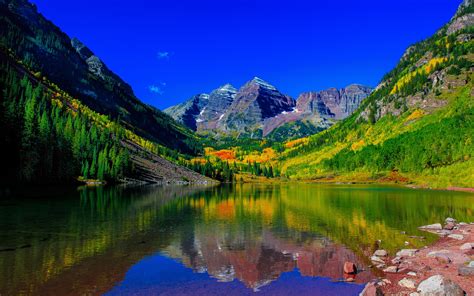 Maroon Bells Peaks Colorado 5K Wallpapers | HD Wallpapers | ID #18643