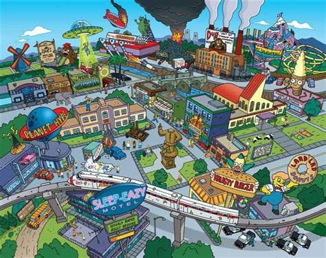 springfield - Búsqueda de Google | Imagenes de ciudades, Fondos de los simpsons, Los simpson