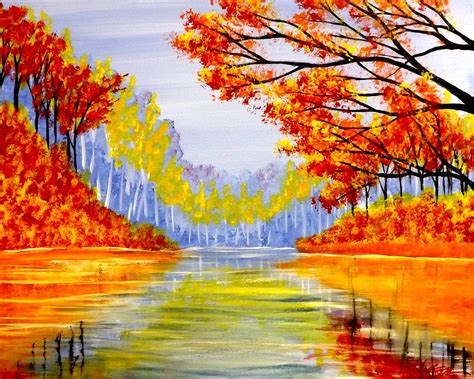 Autumn at the Lake Painting by Darren Robinson - Fine Art America