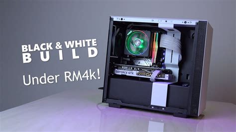 The Black & White NZXT H210 Build - YouTube