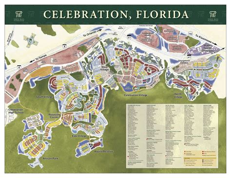 Map of Celebration Streets. | Celebration, Florida | Pinterest | Celebrities, Florida and ...