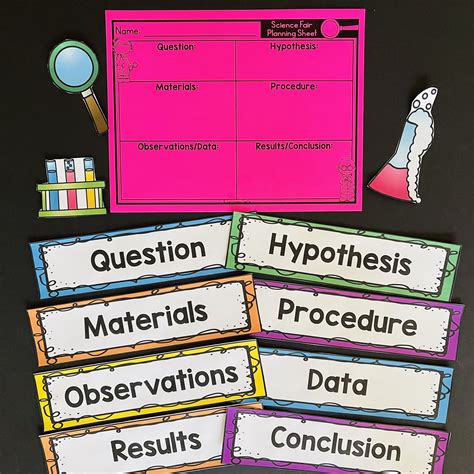 Science Fair Project Labels {FREE} - CURRICULUM CASTLE